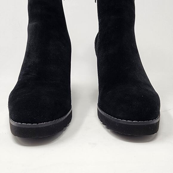 Blondo Bootie Women 9.5M Rana Black Suede Block Heel Side Zip Waterproof - Picture 4 of 11